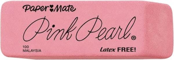 Paper Mate - Rectangle Rubber Eraser - Pink - Best Tool & Supply