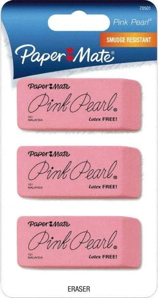 Paper Mate - Rectangle Rubber Eraser - Pink - Best Tool & Supply