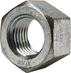 Value Collection - 1-3/4 - 5 UNC Steel Right Hand Hex Nut - 2-5/8" Across Flats, 1-1/2" High, Zinc Clear Finish - Best Tool & Supply