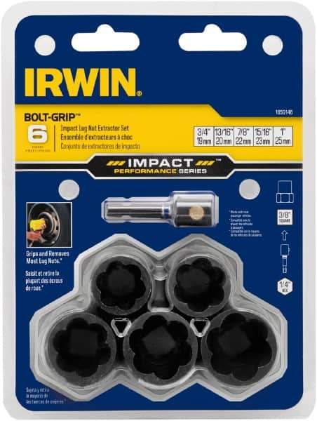 Irwin - 6 Piece Bolt Extractor Set - Clam Shell - Best Tool & Supply