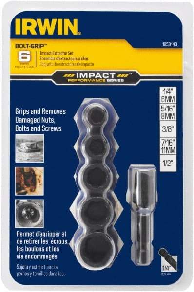 Irwin - 6 Piece Bolt Extractor Set - Clam Shell - Best Tool & Supply