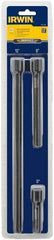 Irwin - 3/8" Drive Socket Extension Set - 3 Pieces, Includes 3, 6, 12" Lengths - Best Tool & Supply