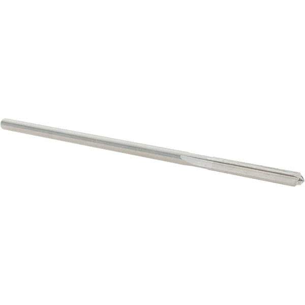 Alvord Polk - 0.145" High Speed Steel 4 Flute Chucking Reamer - Straight Flute, 0.135" Straight Shank, 1" Flute Length, 4" OAL - Best Tool & Supply