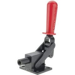 De-Sta-Co - 5,800.07 Lb Load Capacity, Flanged Base, Carbon Steel, Standard Straight Line Action Clamp - 4 Mounting Holes, 0.41" Mounting Hole Diam, 1.14" Plunger Diam, Straight Handle - Best Tool & Supply