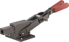 De-Sta-Co - 5,800.07 Lb Load Capacity, Flanged Base, Carbon Steel, Standard Straight Line Action Clamp - 4 Mounting Holes, 0.41" Mounting Hole Diam, 0.41" Plunger Diam, Straight Handle - Best Tool & Supply