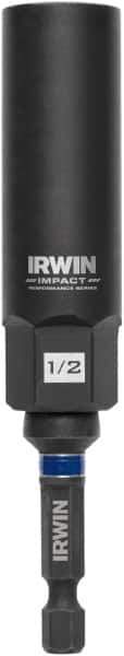 Irwin - 3/8" Drive Reverse Spiral Flute Hex Bolt Remover - 1/4" Hex, 2-1/2" OAL - Best Tool & Supply