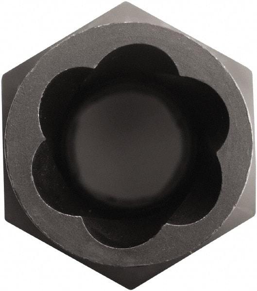 Irwin - 1/2" Drive Reverse Spiral Flute Hex Bolt Remover - 1/4" Hex, 1-3/4" OAL - Best Tool & Supply