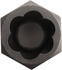 Irwin - 3/8" Drive Reverse Spiral Flute Hex Bolt Remover - 1/4" Hex, 2-1/2" OAL - Best Tool & Supply