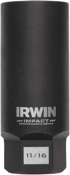 Irwin - 3/8" Drive Reverse Spiral Flute Hex Bolt Remover - 1/4" Hex, 2-1/2" OAL - Best Tool & Supply