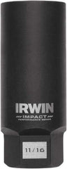 Irwin - 3/8" Drive Reverse Spiral Flute Hex Bolt Remover - 1/4" Hex, 2-1/2" OAL - Best Tool & Supply