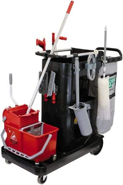 Unger - 35 Gal Plastic Janitor Cart - 22-1/2" Width - Best Tool & Supply