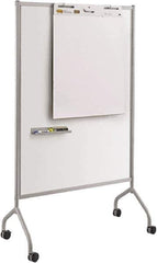 Safco - 72" High x 42" Wide Magnetic Wet/Dry Erase - Steel, 21-1/2" Deep, Includes Magnetic Accessory Tray, Dry Erase Markers, Eraser & Easel Pad Hooks - Best Tool & Supply