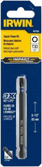 Irwin - T30 Torx Bit - 1/4" Hex Drive, 3-1/2" OAL - Best Tool & Supply