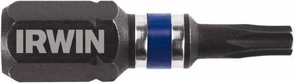 Irwin - 1/4" Drive T10 Torx Screwdriver Bit - 1" OAL, Insert Bit - Best Tool & Supply