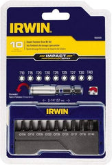 Irwin - 10 Piece, Screwdriver Insert Bit Set - T10 to T40 Torx - Best Tool & Supply