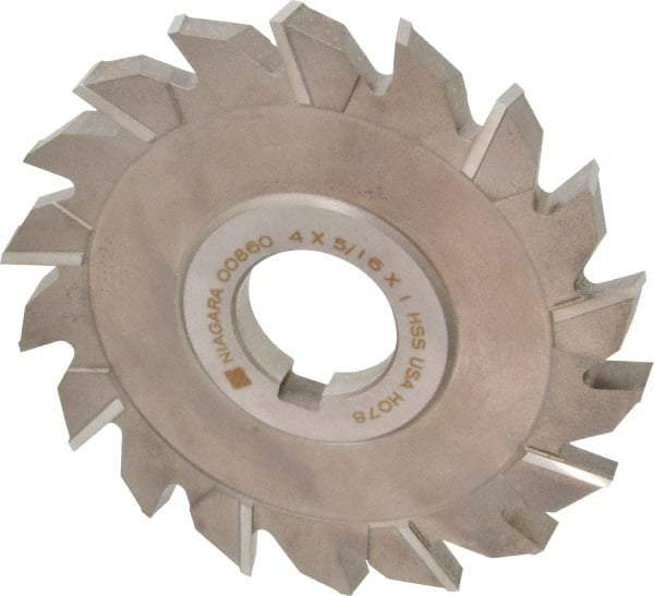 Keo - 4" Diam x 5/16" Width of Cut, 18 Teeth, High Speed Steel Side Milling Cutter - Staggered Teeth, Uncoated - Best Tool & Supply