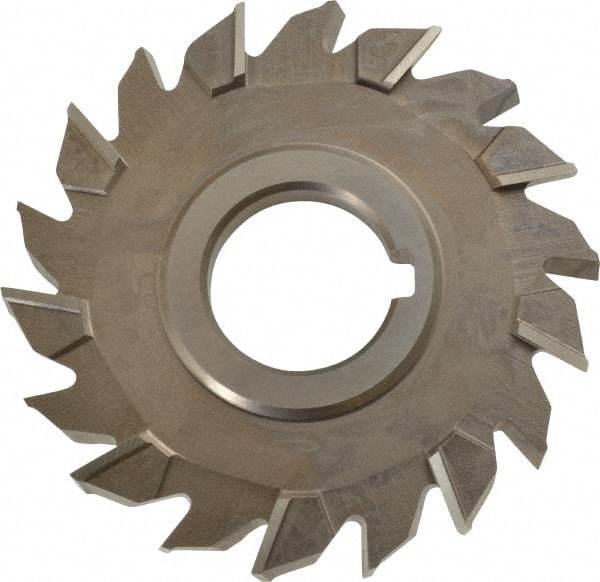 Keo - 4" Diam x 3/8" Width of Cut, 18 Teeth, High Speed Steel Side Milling Cutter - Staggered Teeth, Uncoated - Best Tool & Supply