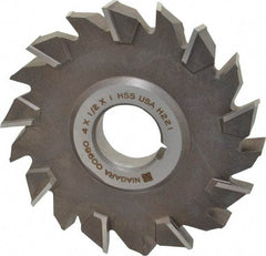 Keo - 4" Diam x 1/2" Width of Cut, 18 Teeth, High Speed Steel Side Milling Cutter - Staggered Teeth, Uncoated - Best Tool & Supply