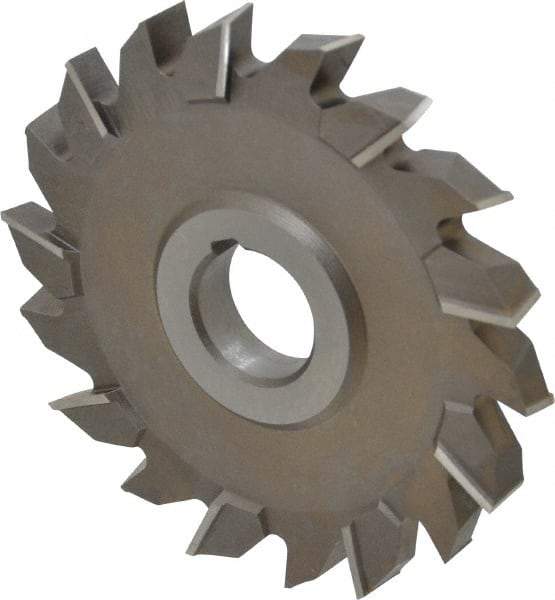 Keo - 4-1/2" Diam x 1/2" Width of Cut, 18 Teeth, High Speed Steel Side Milling Cutter - Staggered Teeth, Uncoated - Best Tool & Supply