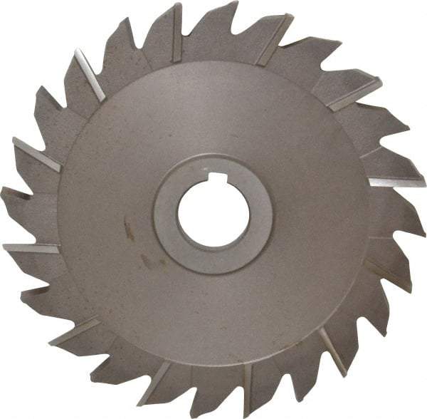 Keo - 6" Diam x 5/16" Width of Cut, 24 Teeth, High Speed Steel Side Milling Cutter - Staggered Teeth, Uncoated - Best Tool & Supply