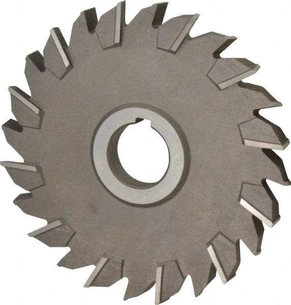 Keo - 6" Diam x 1/2" Width of Cut, 24 Teeth, High Speed Steel Side Milling Cutter - Staggered Teeth, Uncoated - Best Tool & Supply