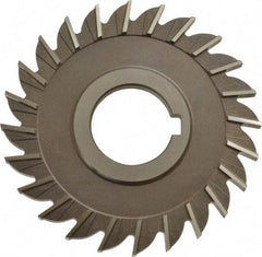 Keo - 4" Diam x 1/4" Width of Cut, 24 Teeth, High Speed Steel Side Milling Cutter - Straight Teeth, Uncoated - Best Tool & Supply