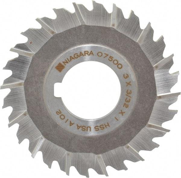 Keo - 3" Blade Diam x 3/32" Blade Thickness, 1" Hole, 28 Teeth, High Speed Steel Side Chip Saw - Staggered Tooth, Arbor Connection, Right Hand Cut, Uncoated - Best Tool & Supply