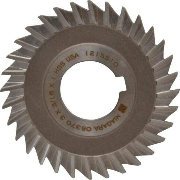 Keo - 3" Blade Diam x 3/16" Blade Thickness, 1" Hole, 32 Teeth, High Speed Steel Side Chip Saw - Straight Tooth, Arbor Connection, Right Hand Cut, Uncoated, with Keyway - Best Tool & Supply