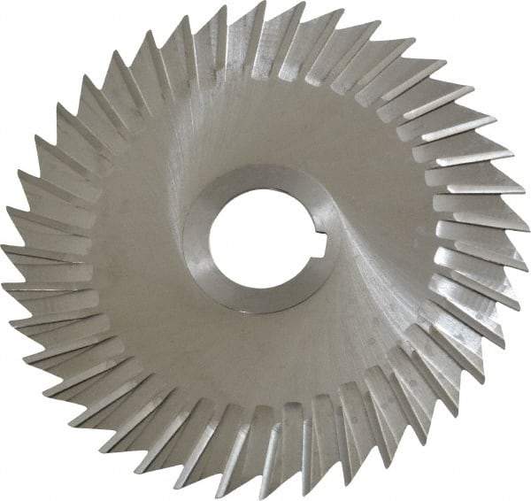 Keo - 5" Blade Diam x 1/16" Blade Thickness, 1" Hole, 40 Teeth, High Speed Steel Side Chip Saw - Straight Tooth, Arbor Connection, Right Hand Cut, Uncoated, with Keyway - Best Tool & Supply