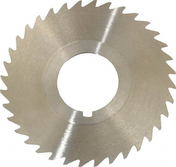 Keo - 2-1/2" Diam x 1/32" Blade Thickness x 7/8" Arbor Hole Diam, 36 Tooth Slitting and Slotting Saw - Arbor Connection, Right Hand, Uncoated, High Speed Steel, 10° Rake, Concave Ground - Best Tool & Supply