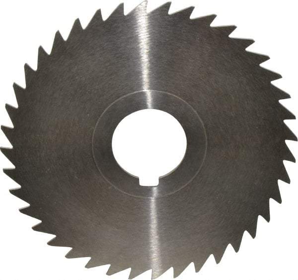 Keo - 4" Diam x 3/64" Blade Thickness x 1" Arbor Hole Diam, 40 Tooth Slitting and Slotting Saw - Arbor Connection, Right Hand, Uncoated, High Speed Steel, Concave Ground, Contains Keyway - Best Tool & Supply