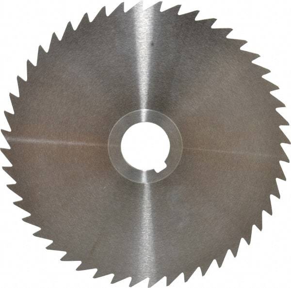 Keo - 6" Diam x 1/16" Blade Thickness x 1" Arbor Hole Diam, 48 Tooth Slitting and Slotting Saw - Arbor Connection, Right Hand, Uncoated, High Speed Steel, Concave Ground, Contains Keyway - Best Tool & Supply