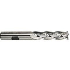 7/8 Dia. x 5-3/4 Overall Length 4-Flute Square End High Speed Steel SE End Mill-Round Shank-Center Cut-Uncoated - Best Tool & Supply