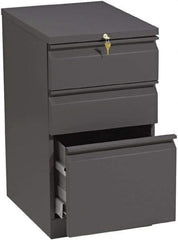 Hon - 15" Wide x 28" High x 19-7/8" Deep, 3 Drawer Pedestal - Steel, Charcoal - Best Tool & Supply