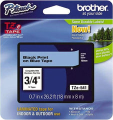 Brother - 3/4" Wide, Blue Tape Cassette - For Label Maker - Best Tool & Supply