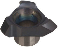 Carmex - C18 C90 Grade MT7, 0.7" Cutting Width Carbide Chamfering & Grooving Insert - 0.043" Max Depth of Cut, Right Hand, 0.004" Corner Radius, TiAlN Finish - Best Tool & Supply