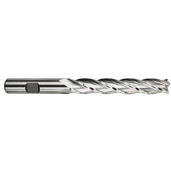 9/32 Dia. x 3-3/4 Overall Length 4-Flute Square End High Speed Steel SE End Mill-Round Shank-Center Cutting -TiN - Best Tool & Supply