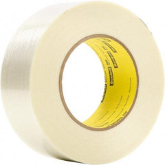 3M - 18mm x 330m Clear Rubber Adhesive Packaging Tape - Polypropylene Film Backing, 6.6 mil Thick - Best Tool & Supply