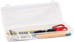 Innovative Storage Designs - 1 Compartment, 13-3/8 Inch Wide x 5-5/8 Inch Deep x 2-1/2 Inch High, Pencil Holder - Polypropylene, Clear - Best Tool & Supply