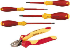 Wiha - 5 Piece Phillips Screwdriver, Slotted & Cutters Hand Tool Set - Comes in Vinyl Pouch - Best Tool & Supply