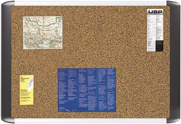 MasterVision - 36" Wide x 24" High Open Cork Bulletin Board - Tan - Best Tool & Supply