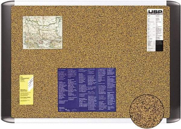 MasterVision - 72" Wide x 48" High Open Cork Bulletin Board - Tan - Best Tool & Supply