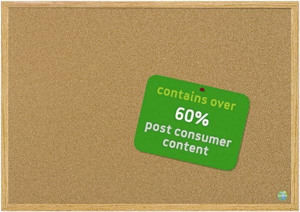 MasterVision - 36" Wide x 24" High Open Cork Bulletin Board - Natural (Color) - Best Tool & Supply