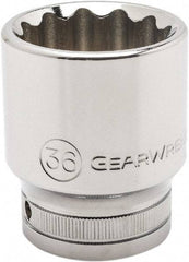 GearWrench - 3/4" Drive, Standard Hand Socket - 12 Points, 2.05" OAL, Alloy Steel, Chrome Finish - Best Tool & Supply