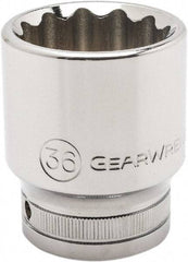 GearWrench - 3/4" Drive, Standard Hand Socket - 12 Points, 1.97" OAL, Alloy Steel, Chrome Finish - Best Tool & Supply