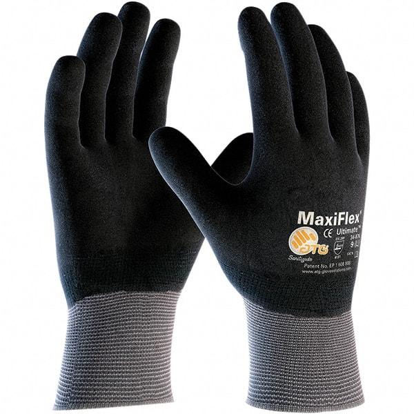 PIP - Size 2XL Work Gloves - For General Purpose, Fully Coated, Knit Wrist Cuff, Gray, Ambidextrous - Best Tool & Supply