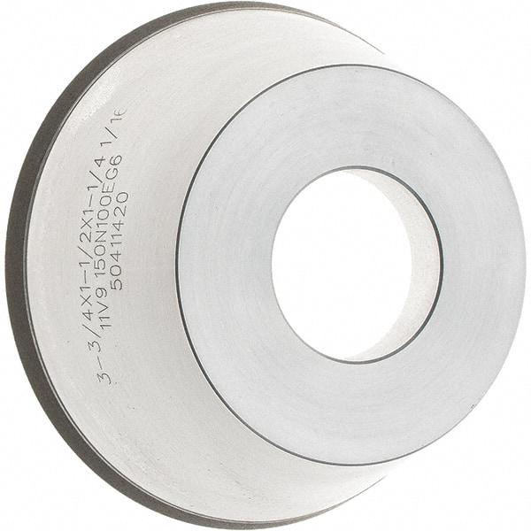 Tru-Maxx - 95mm Diam, 1-1/4" Hole Size, 1" Overall Thickness, 150 Grit, Type 11V9, Tool & Cutter Grinding Wheel - Very Fine Grade, CBN - Best Tool & Supply