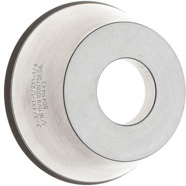 Tru-Maxx - 95mm Diam, 1-1/4" Hole Size, 1" Overall Thickness, 100 Grit, Type 11V9, Tool & Cutter Grinding Wheel - Fine Grade, CBN - Best Tool & Supply