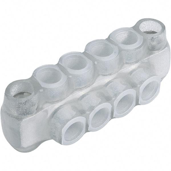 Panduit - 3 Port, 6 AWG Compatible, Tap Connector - 2.97" OAL x 2.63" OAW x 1.36" OAH, Clear - Best Tool & Supply