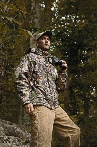 DeWALT - Size M Heated & Cold Weather Jacket - Camouflage, Polyester, Zipper Closure, 46" Chest - Best Tool & Supply